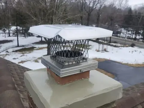 New chimney cap installation